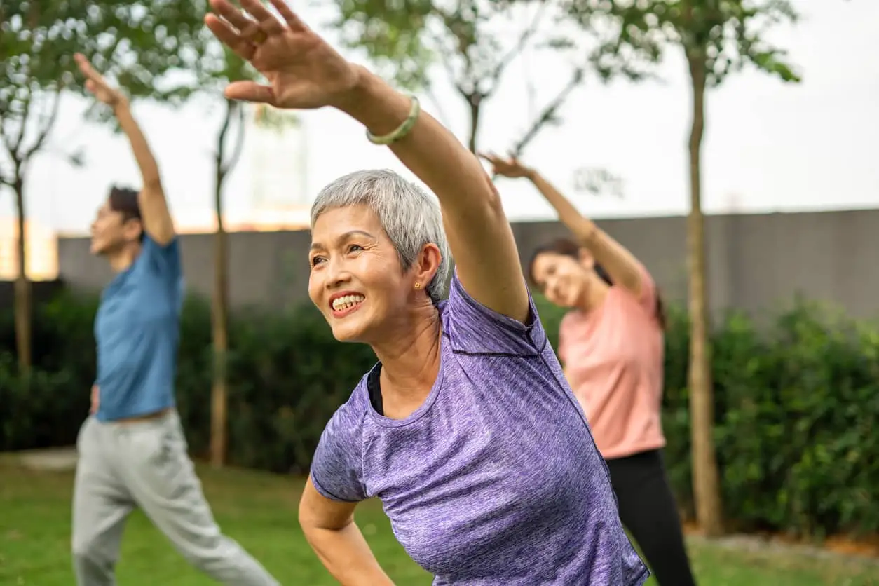 elderly exercising