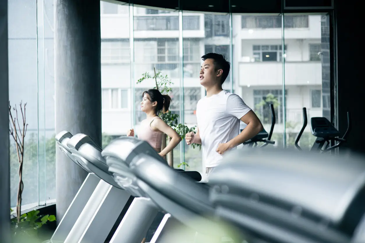 people working out in the gym