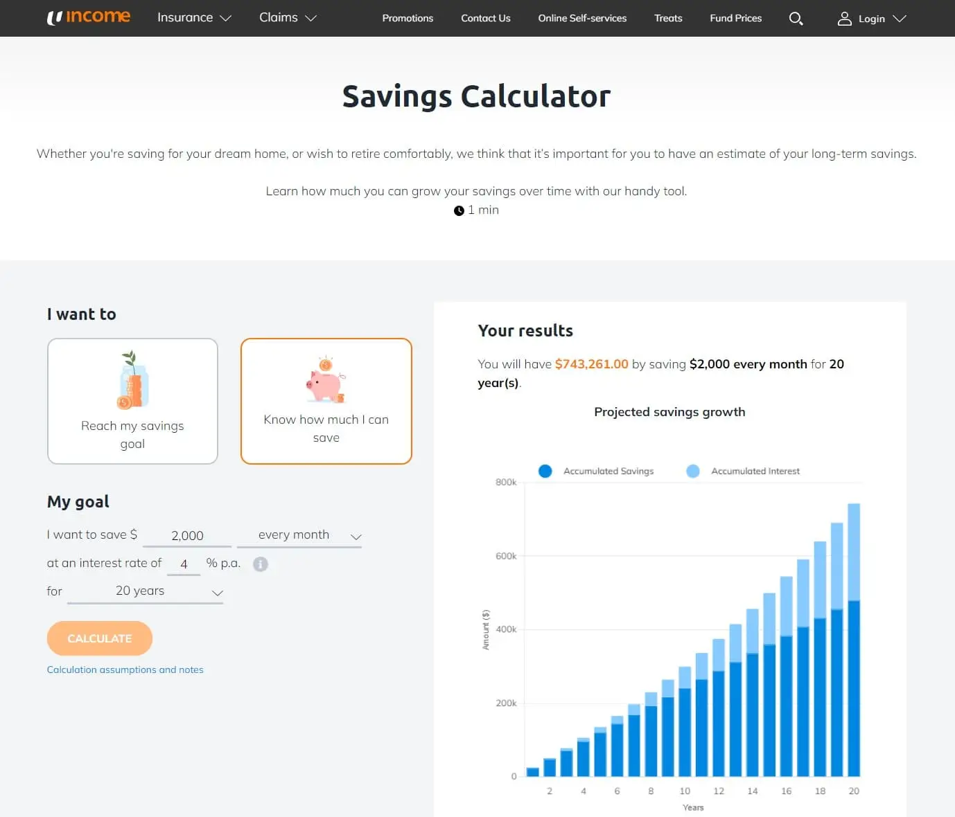 savings calculator