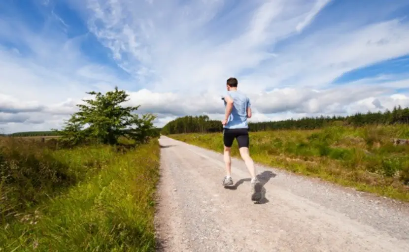 man running outdoors