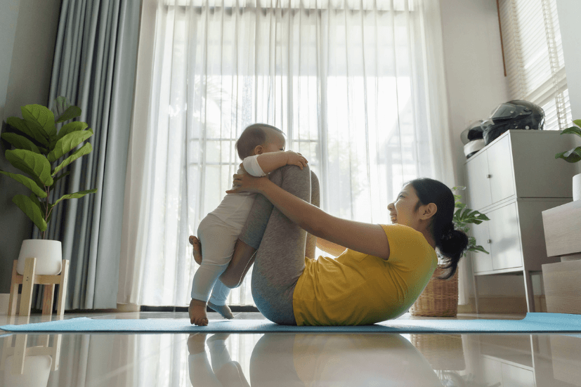 There are many benefits to exercising after giving birth