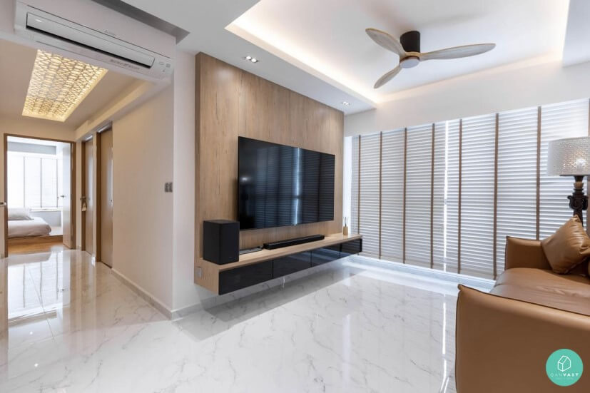Living room of resale HDB flat