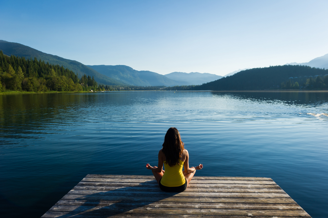 Woman meditating