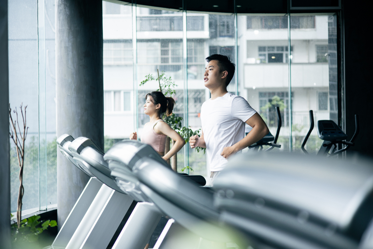 people working out in the gym