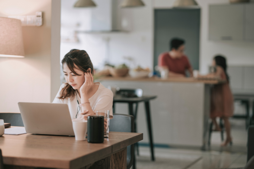 woman working