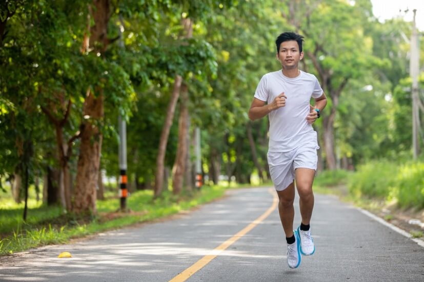 Guy exercising to improve well-being